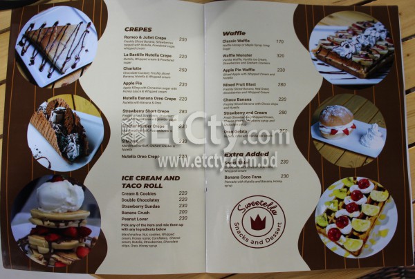 Sweetella (Food Menu)