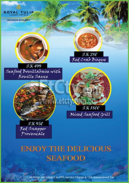 Royal Tulip Sea Pearl Beach Resort & Spa (Food Menu)